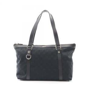 GUCCI Black Leather Tote Bag